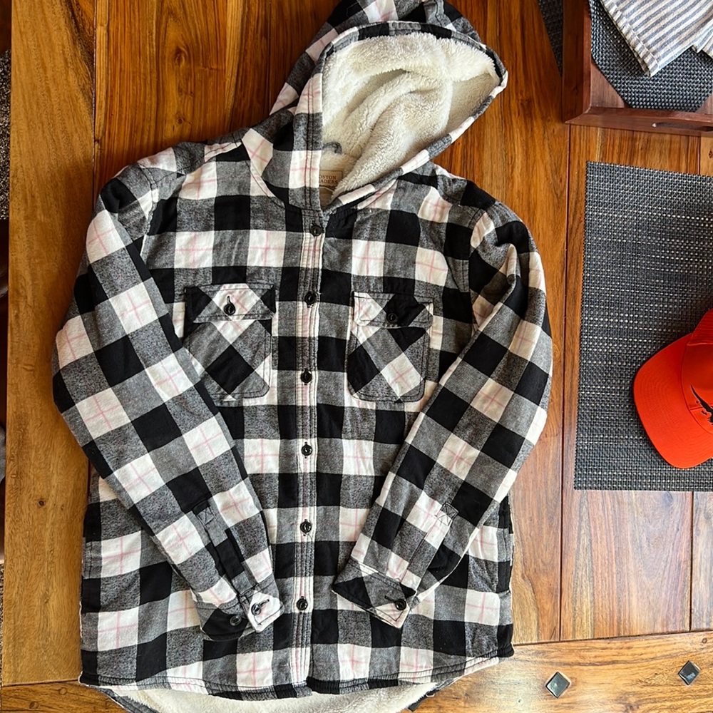 Fuzzy Flannel Coat